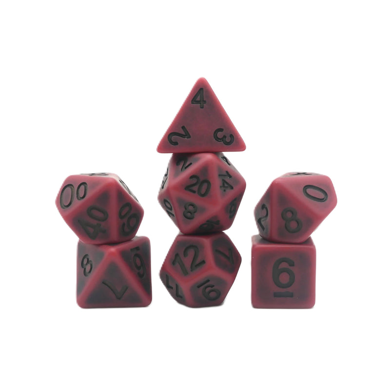 Ancient Blood - 7 Piece DnD Dice Set | Acrylic RPG Gaming Dice