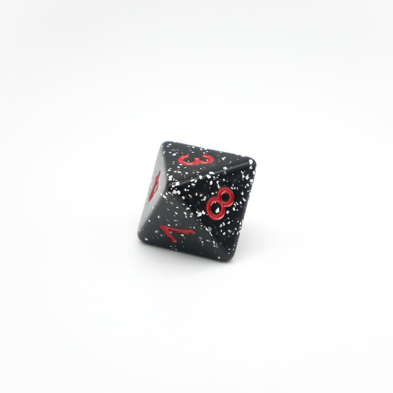 Obsidian Malphite - 7 Piece DnD Dice Set | Acrylic RPG Gaming Dice