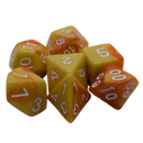 Lemon Orange - 7 Piece DnD Dice Set | Acrylic RPG Gaming Dice