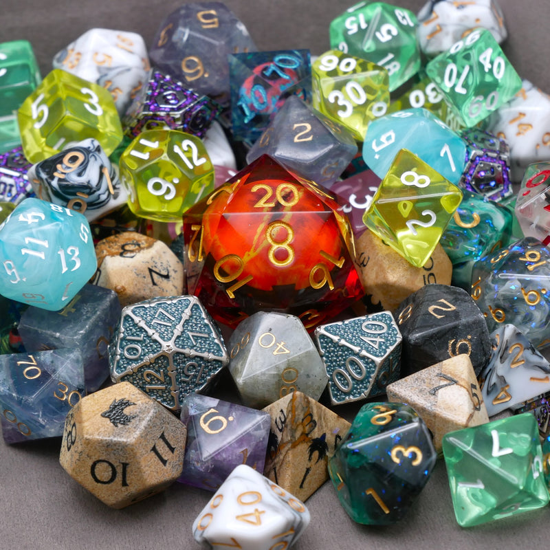 Mystery Hoard - 10 DnD Dice Sets + 1 RPG Accessory
