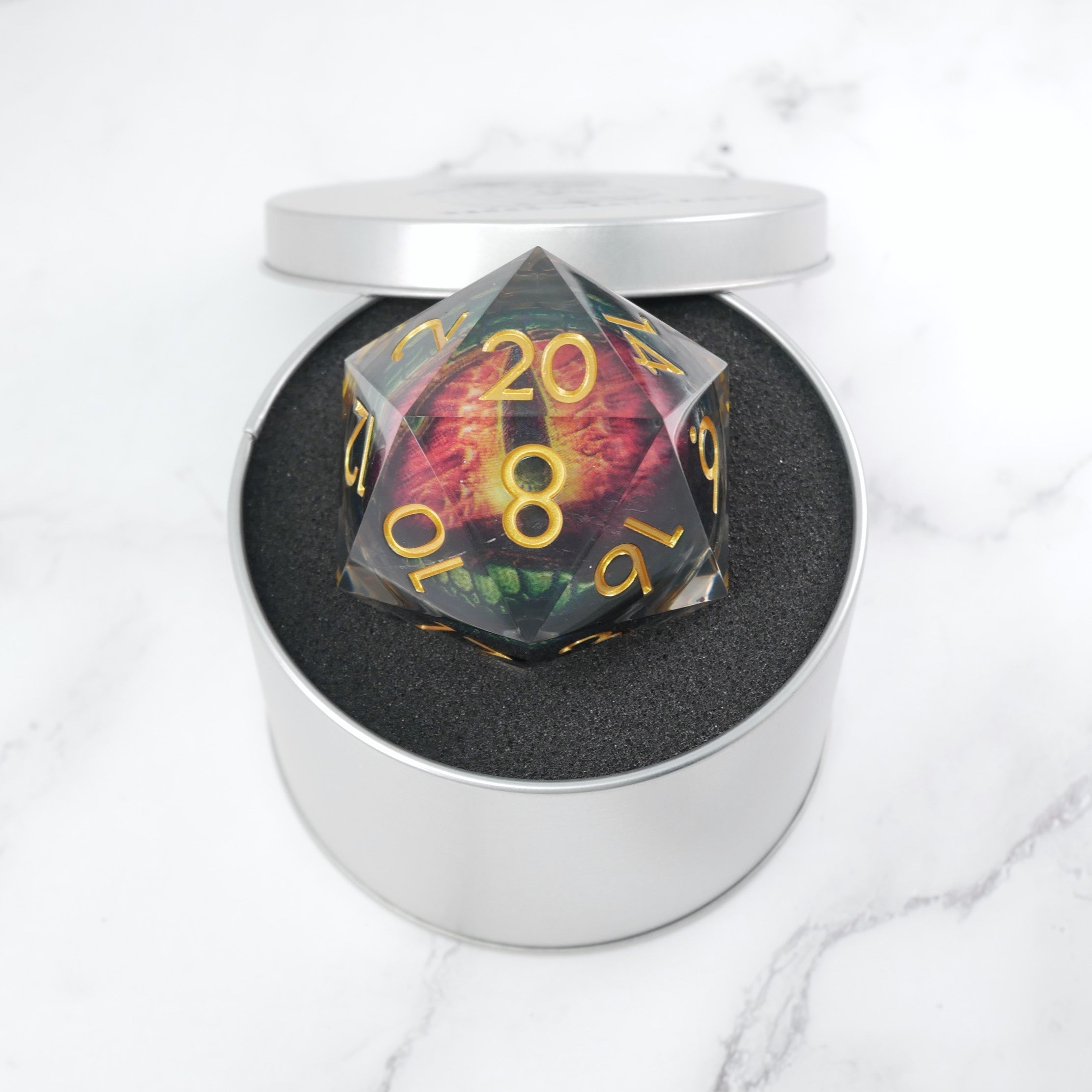 Xanathar's Eye Giant D20 Moving Eye DnD Dice Acrylic RPG Gaming Di