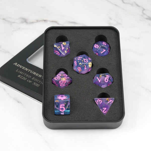 Adventurer's Pride - 7 Piece DnD Dice Set | Limited Edition RPG Gaming Dice