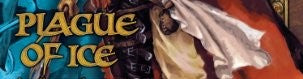 A part of the cover of the DnD novel Plague of Ice by TH Lain. You can see part of a mans legs, and the title of the novel
