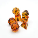 Amber Ingots - 7 Piece DnD Dice Set | Acrylic RPG Gaming Dice