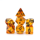 Amber Ingots - 7 Piece DnD Dice Set | Acrylic RPG Gaming Dice