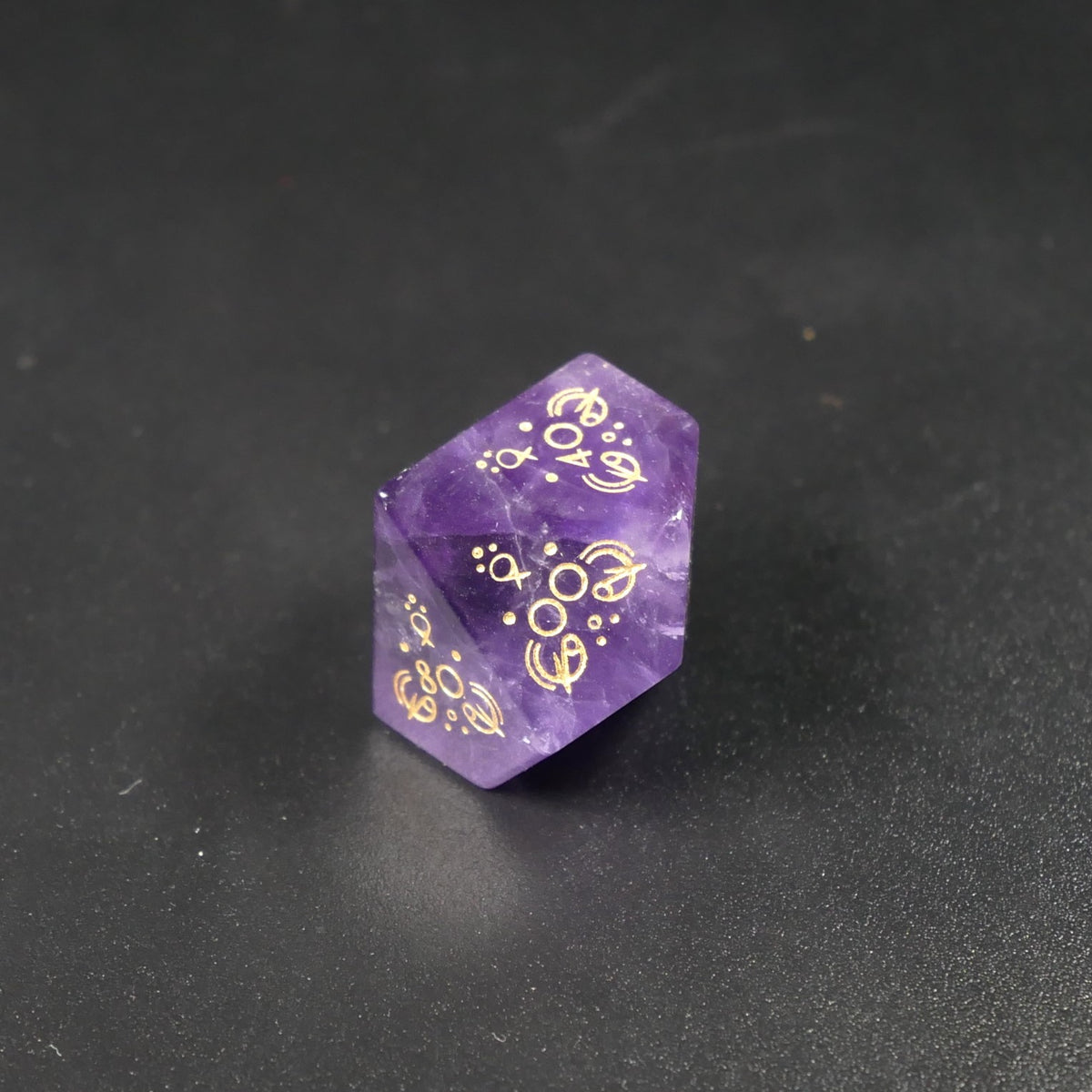 Fortitude - Amethyst Gemstone Dice Set | Hand Carved | 7 Polyhedral Dice | DnD Dice Set | Dungeons and Dragons | good RPG Game | DND | Gemstones