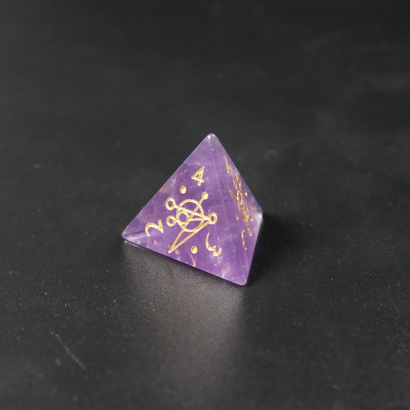 Astral Amethyst  - 7 Piece DnD Dice Set | Gemstone RPG Gaming Dice