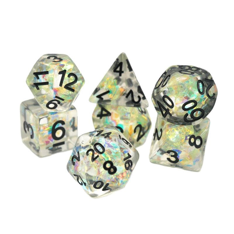 Aurora Borealis - 7 Piece DnD Dice Set | Acrylic RPG Gaming Dice