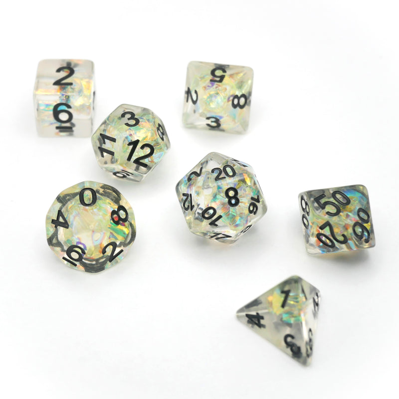 Aurora Borealis - 7 Piece DnD Dice Set | Acrylic RPG Gaming Dice