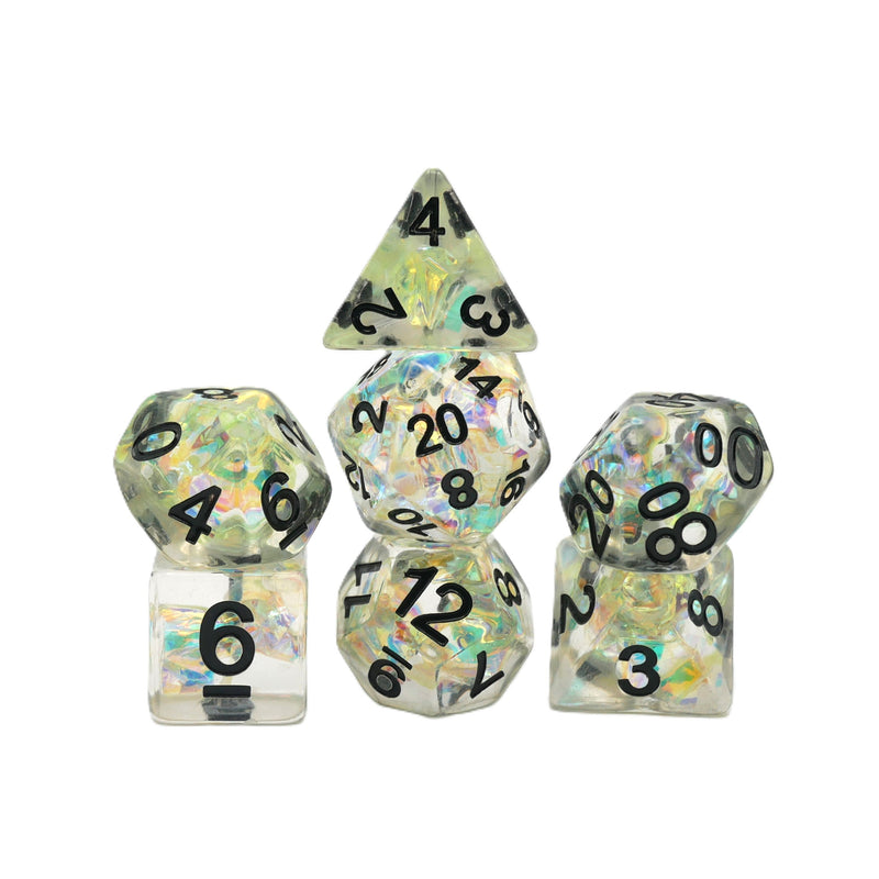 Aurora Borealis - 7 Piece DnD Dice Set | Acrylic RPG Gaming Dice