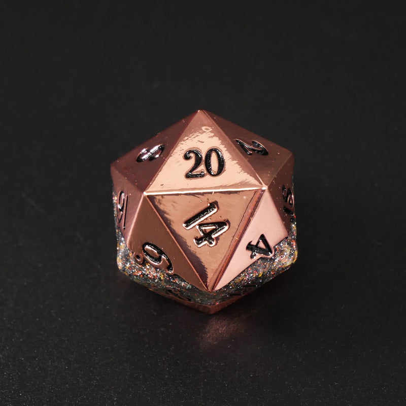 Blighted Copper - 7 Piece DnD Dice Set | Metal RPG Gaming Dice