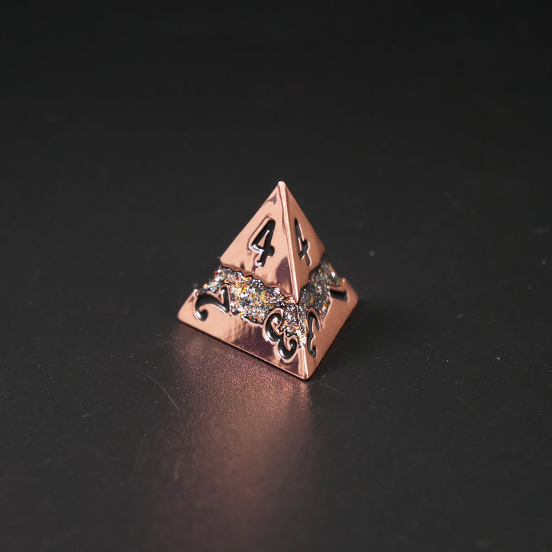 Blighted Copper - 7 Piece DnD Dice Set | Metal RPG Gaming Dice