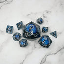 Blue Slaadi's Eye - 7 Piece Moving Eye DnD Dice Set | Acrylic RPG Gaming Dice