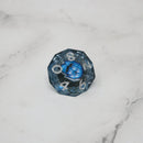 Blue Slaadi's Eye - 7 Piece Moving Eye DnD Dice Set | Acrylic RPG Gaming Dice