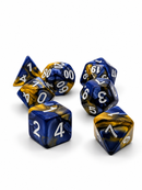 Feylien – Blue & Gold 7-Piece Acrylic D&D Dice Set