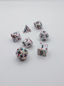 Rainbow Rupture - 7 Piece DnD Dice Set | Acrylic RPG Gaming Dice