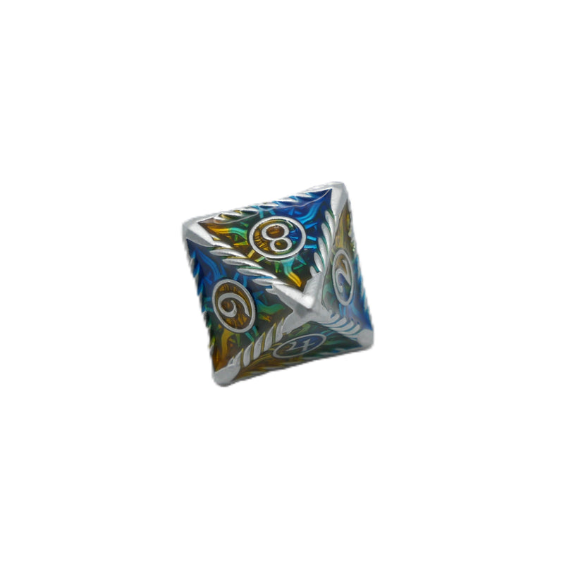 Coastal Shield - 7 Piece DnD Dice Set | Metal RPG Gaming Dice