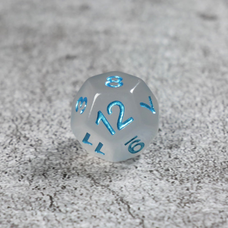 Cold Snap - Thermal 7 Piece DnD Dice Set | Acrylic RPG Gaming Dice