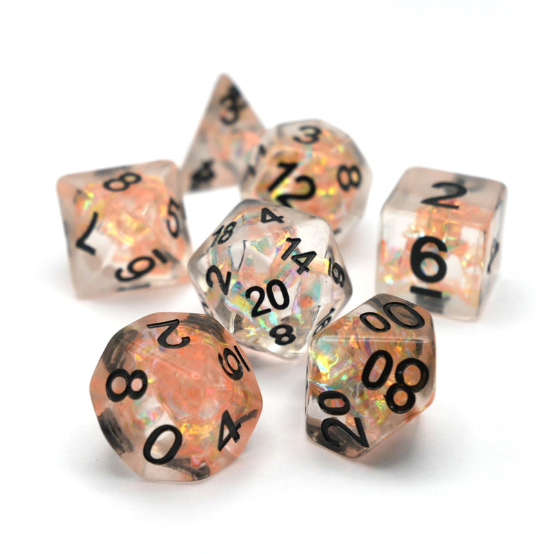 Coronal Spark - 7 Piece DnD Dice Set | Acrylic RPG Gaming Dice