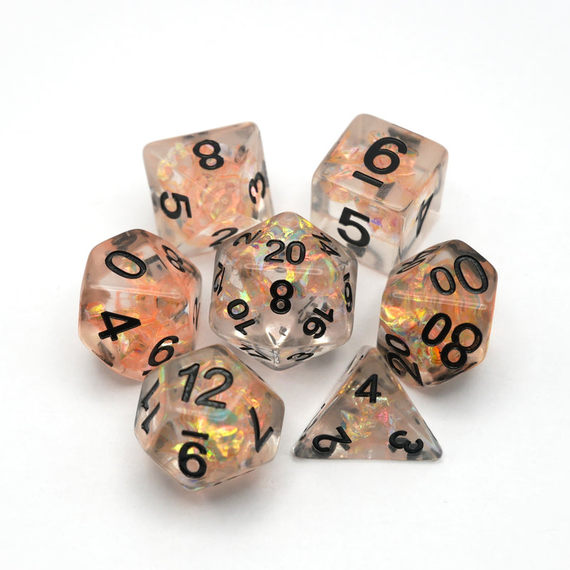 Coronal Spark - 7 Piece DnD Dice Set | Acrylic RPG Gaming Dice