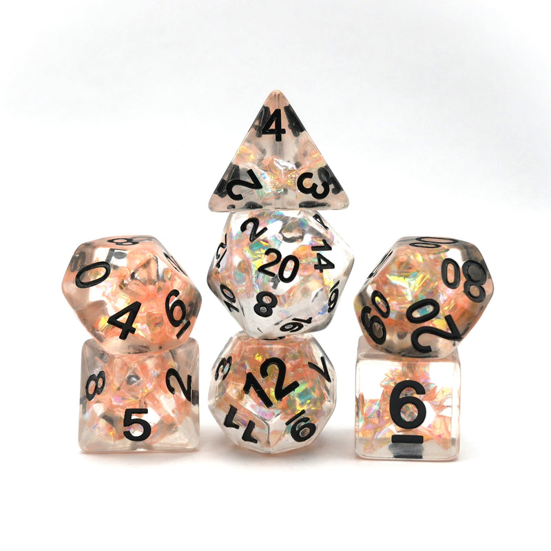 Coronal Spark - 7 Piece DnD Dice Set | Acrylic RPG Gaming Dice