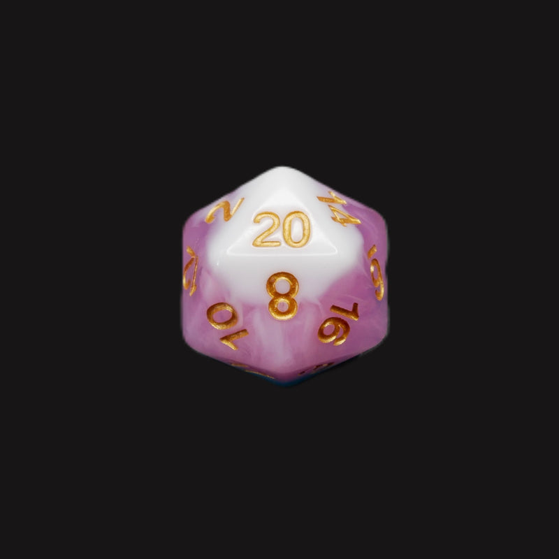 Creamsicle of Doom - 7 Piece DnD Dice Set | Acrylic RPG Gaming Dice