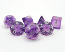 Dancing Lavender - 7 Piece DnD Dice Set | Acrylic RPG Gaming Dice