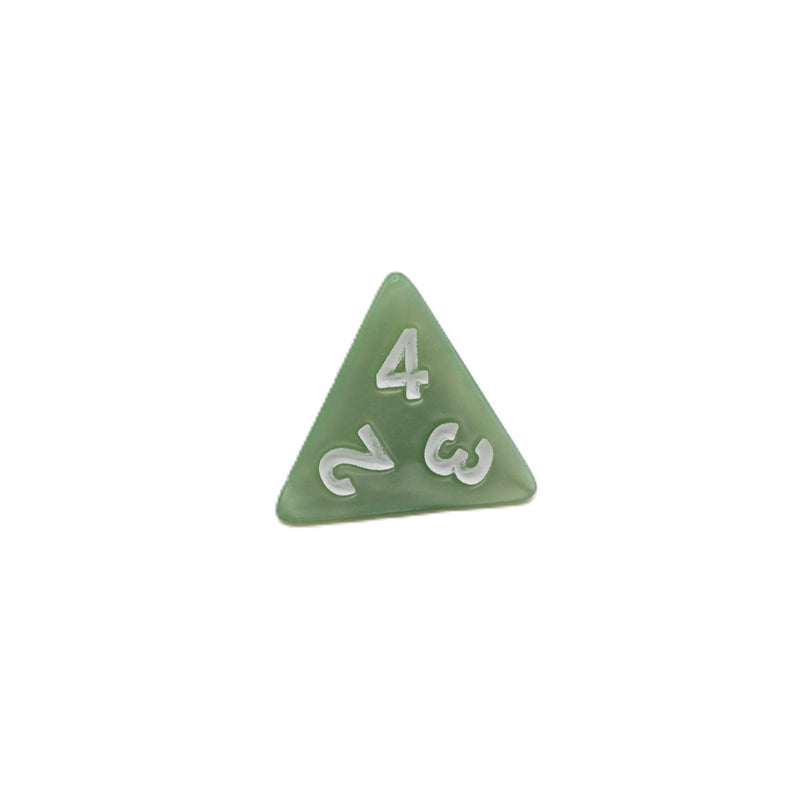 Emerald Isle Pebbles - 7 Piece DnD Dice Set | Acrylic RPG Gaming Dice