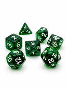 Emerald Ingots – Transparent Green 7-Piece Acrylic D&D Dice Set
