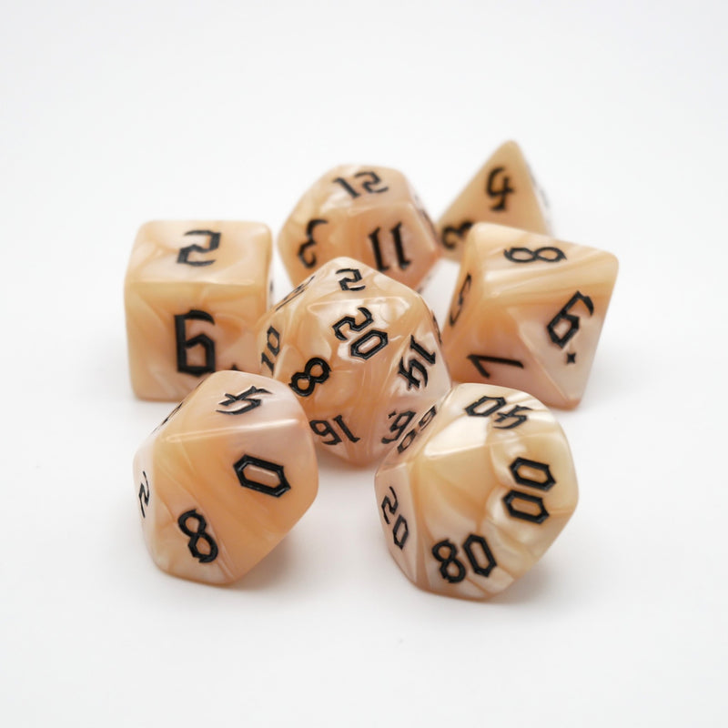 First Tattoo - 7 Piece DnD Dice Set | Acrylic RPG Gaming Dice