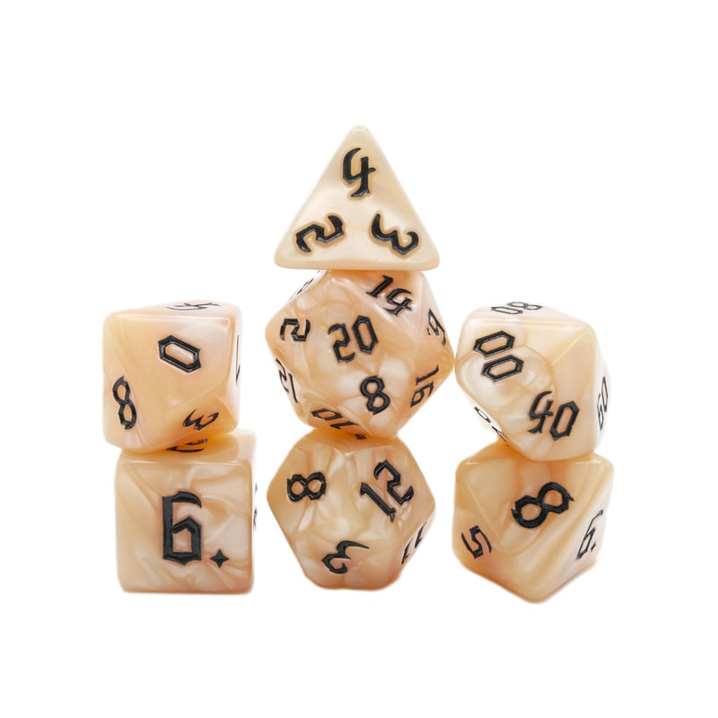 First Tattoo - 7 Piece DnD Dice Set | Acrylic RPG Gaming Dice