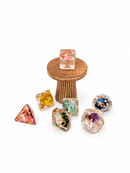Rainbow Wilds – 7-Piece Floral Resin D&D Dice Set