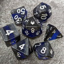 Forgotten Sapphire - 7 Piece DnD Dice Set | Acrylic RPG Gaming Dice