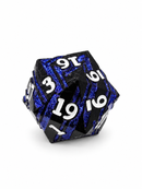 Obsidian Rift – Giant 33mm Metal D20 Dice for D&D