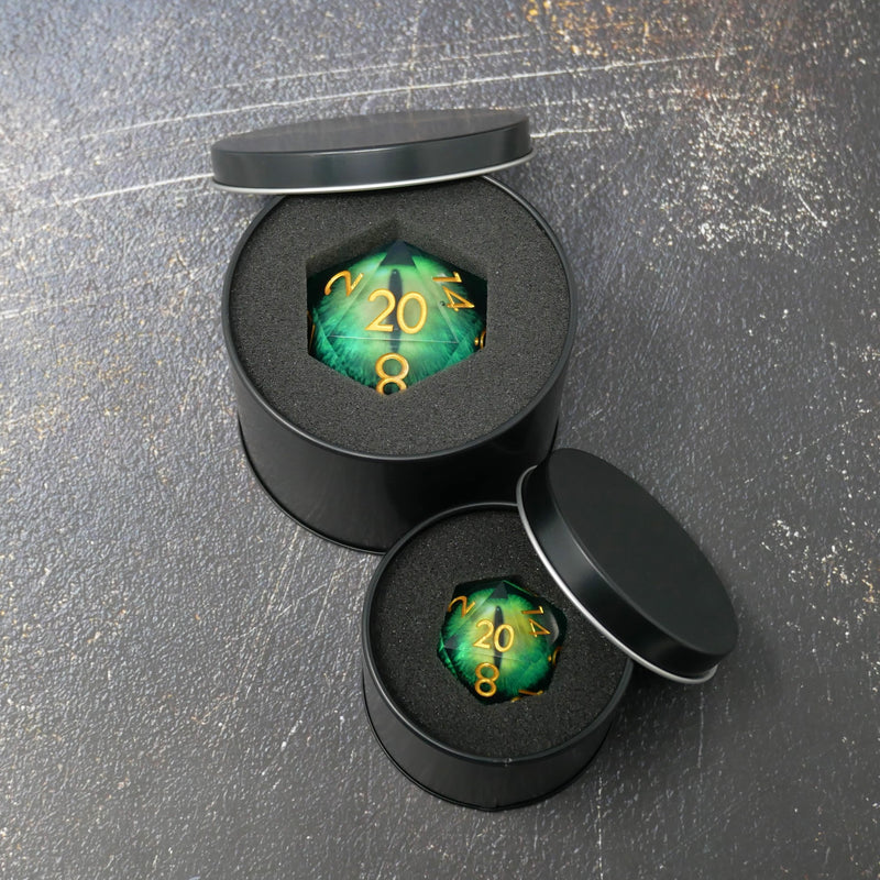 Gormagon's Eye | Giant D20 Moving Eye DnD Dice | Acrylic RPG Gaming Dice