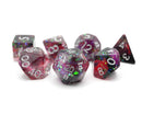 Heart's Content - 7 Piece DnD Dice Set | Acrylic RPG Gaming Dice