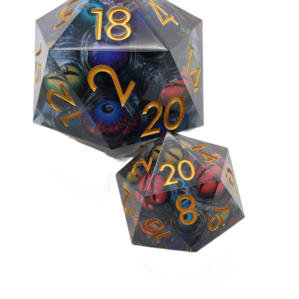 Hydra's Eyes | Giant D20 Moving Eye DnD Dice | Acrylic RPG Gaming Dice