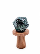 Venomfang’s Gaze – Green Dragon Giant Metal D20 for D&D
