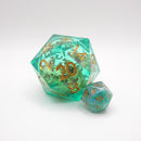 Leprechaun's Gold - Giant D20 Liquid Core DnD Dice Set | Acrylic RPG Gaming Dice