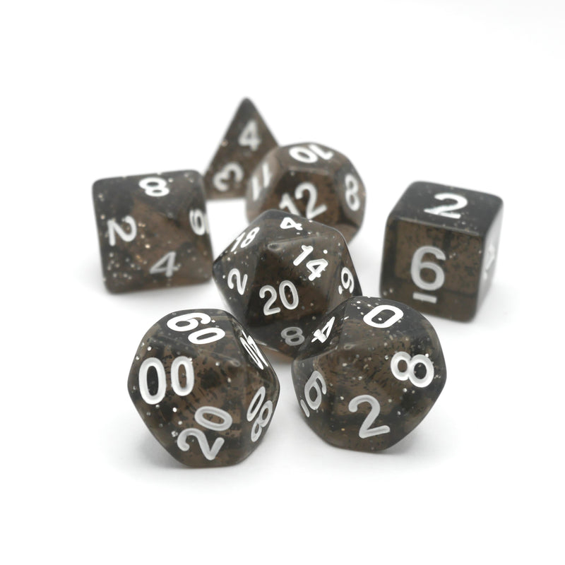 Essence of Licorice - 7 Piece DnD Dice Set | Acrylic RPG Gaming Dice