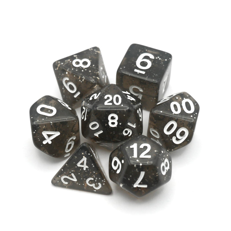 Essence of Licorice - 7 Piece DnD Dice Set | Acrylic RPG Gaming Dice