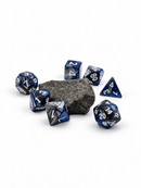 Craterborn – Black & Blue 7-Piece Acrylic D&D Dice Set