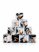 Voidlight – Black & White Acrylic 10d6 Dice Set