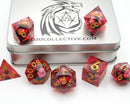 Nosferatu's Eye - 7 Piece Moving Eye DnD Dice Set | Acrylic RPG Gaming Dice
