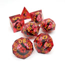 Nosferatu's Eye - 7 Piece Moving Eye DnD Dice Set | Acrylic RPG Gaming Dice