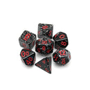 Obsidian Malphite - 7 Piece DnD Dice Set | Acrylic RPG Gaming Dice