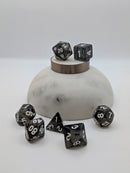 Onyx Ingots - 7 Piece DnD Dice Set | Acrylic RPG Gaming Dice