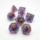 Owlbear's Eye - 7 Piece Moving Eye DnD Dice Set | Acrylic RPG Gaming Dice