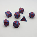 Magic Flame (Red Blue) - "Enchanted Hero" - 7 Piece DnD Dice Set | Acrylic RPG Gaming Dice
