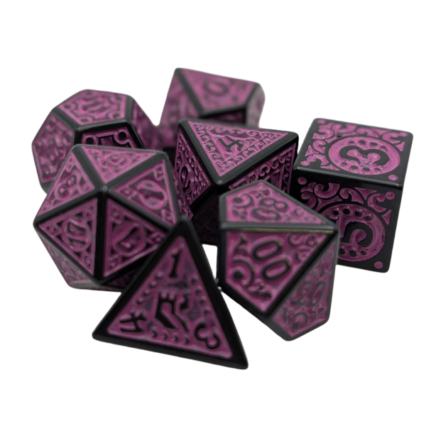Enchanted Royalty - 7 Piece DnD Dice Set | Acrylic RPG Gaming Dice